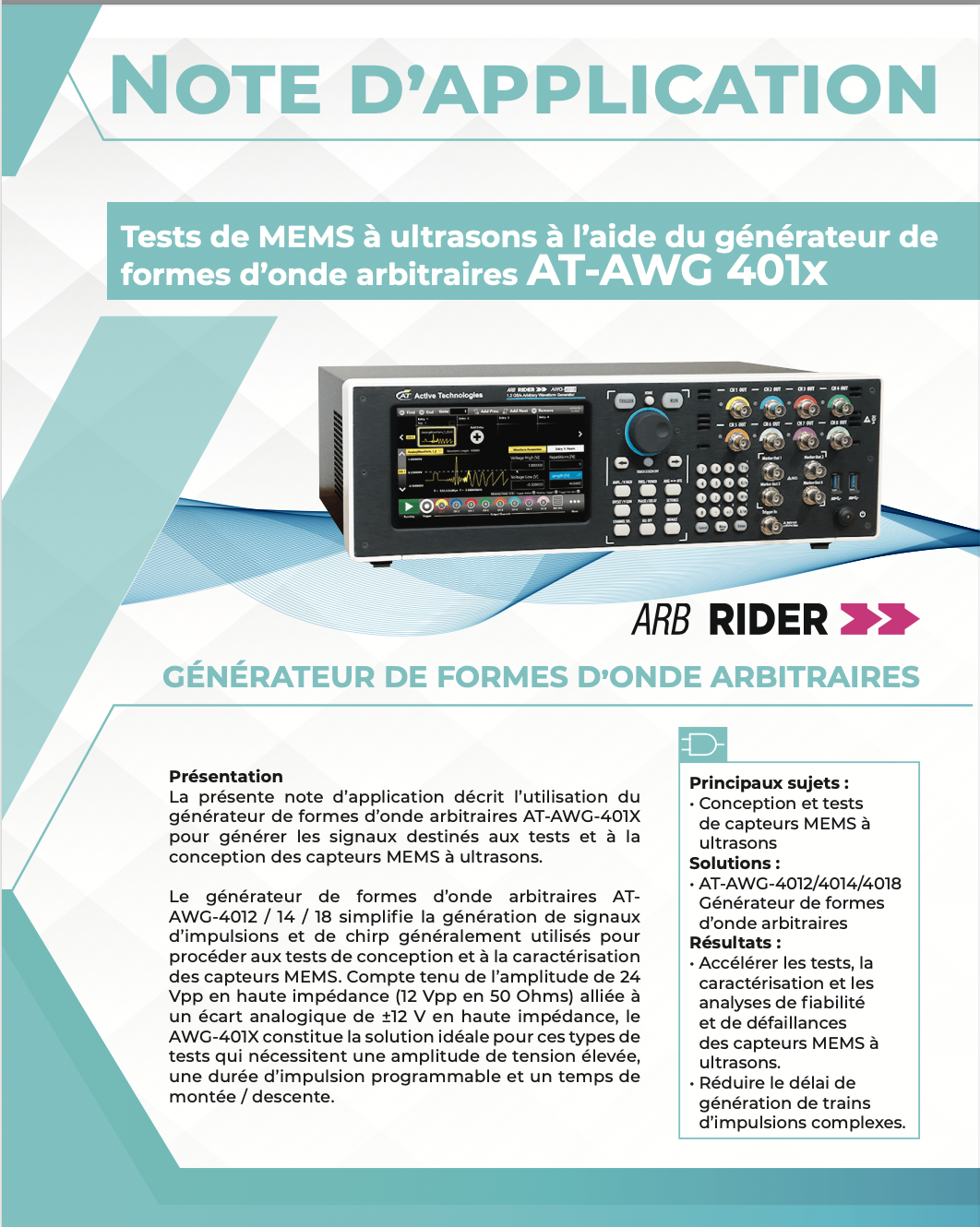 note d'application Active Technologies